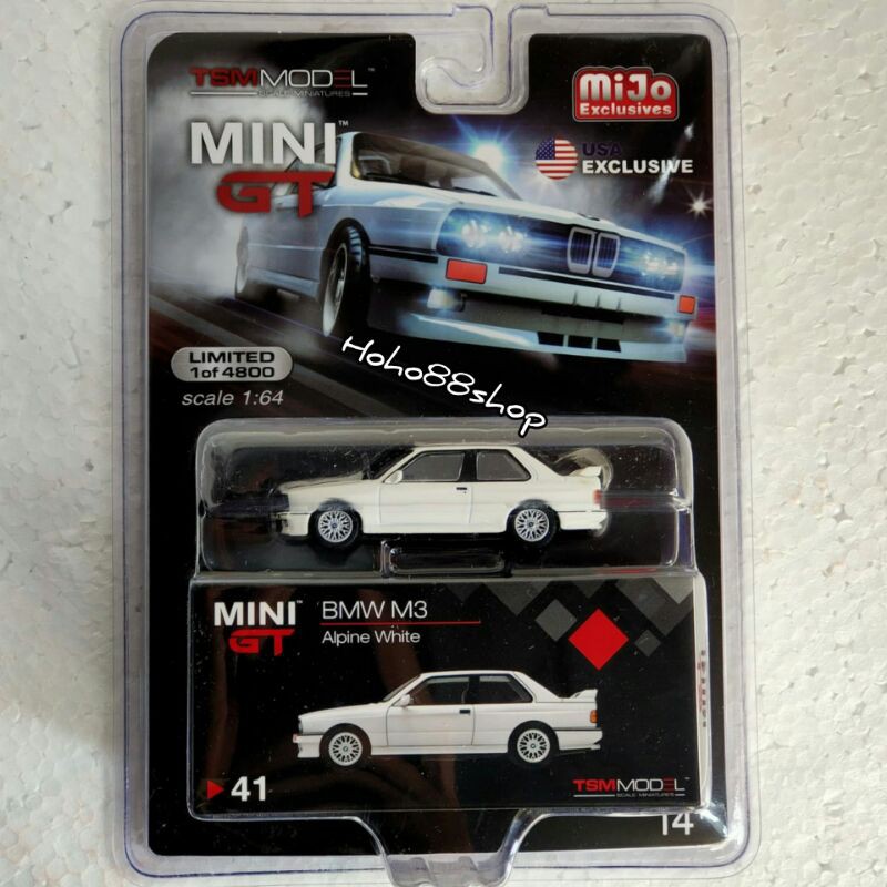 diecast mobil BMW M3 putih #41