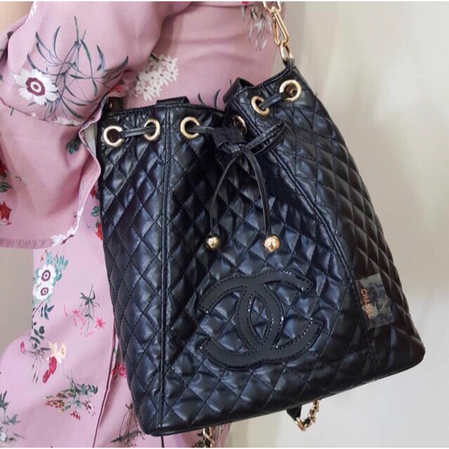 Chanel Quilted Bucket Backpack VIP/Counter Gift Preloved