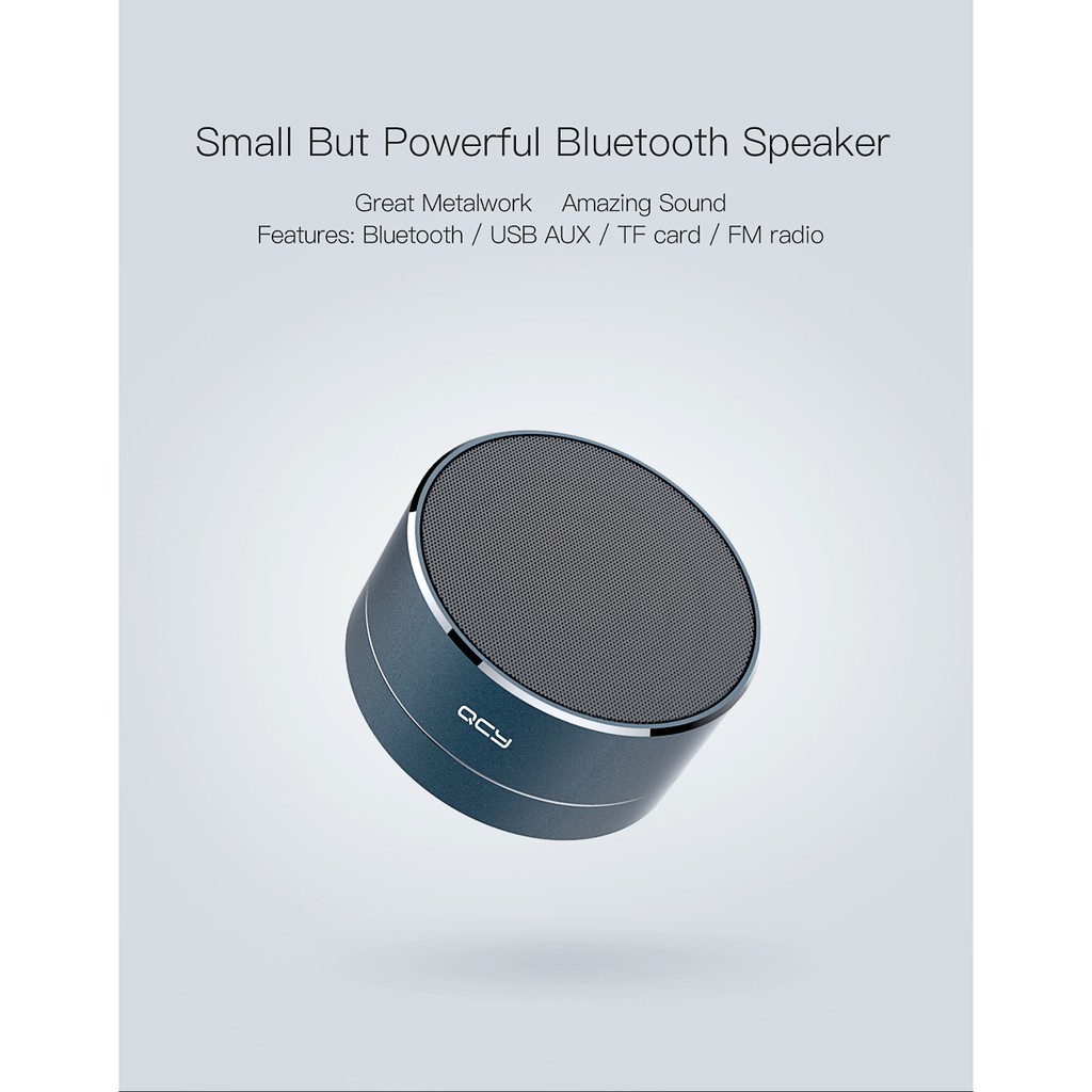 QCY A10 wireless bluetooth speaker metal mini portable subwoof sound with Mic TF card FM radio AUX