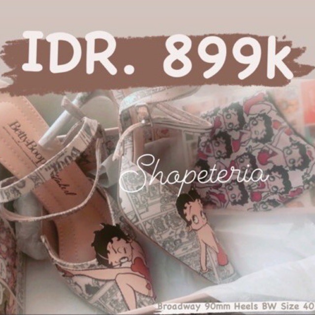 Ittaherl Betty Boop vol 2 Broadway 90mm BW Slipper Strap 40 DANDELION JOY GOULDING ROYCE ROBIN LOVE