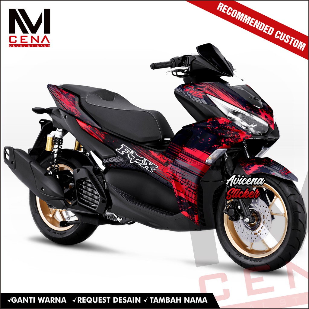 Sticker Decal Aerox Connected 2021 Decal Sticker Aerox 2021 Dekal Aerox fox