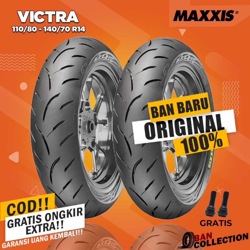 Paket Ban Motor YAMAHA AEROX // MAXXIS VICTRA 110/80 - 140/70 Ring 14 Tubeless ban motor matic tuble