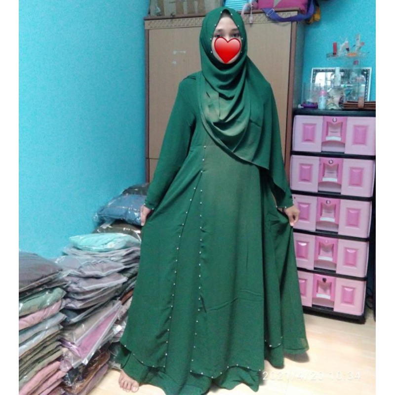 GAMIS PESTA PREMIUM SET SYAR'I CERUTY BABYDOLL MEDINA BY COVERME