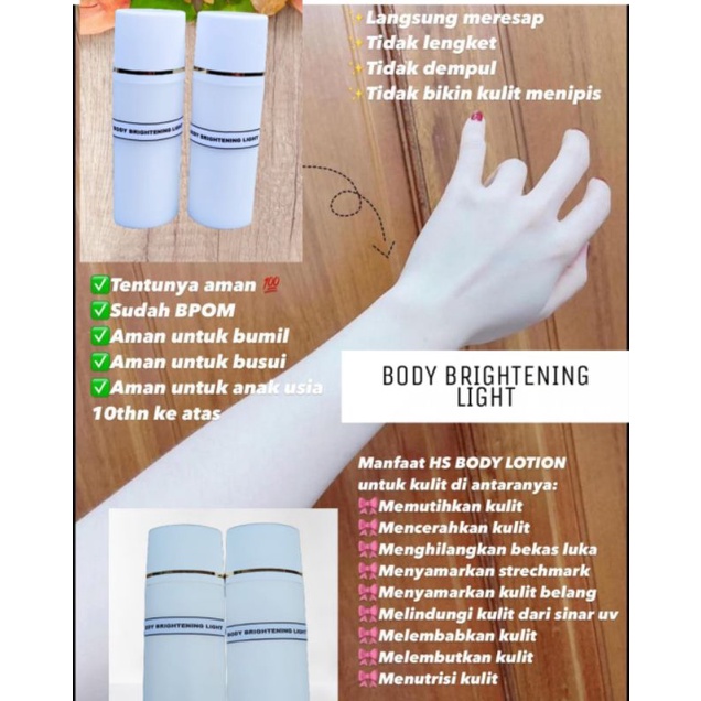 [BPOM] BODY BRIGHTENING LOTION/ HANDBODY WHITENING| LOTION BRIGHTENING LIGHT
