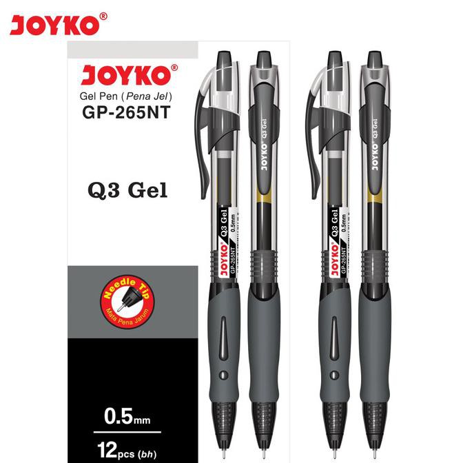 

Gel Pen Pulpen Pena Joyko GP-265NT Black Q3 Gel 0.5 mm 1 Box 12 Pcs