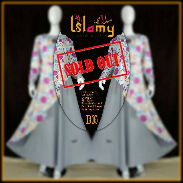 IBM - GAMIS KOMBINASI POLOS DAN MOTIF / GAMIS BALOTELI MOTIF / GAMIS BALOTELI POLOS