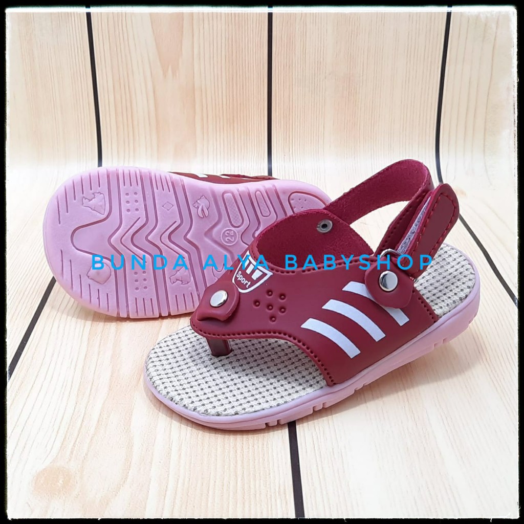 Sendal Anak Laki Laki Jepit Usia 6  -12 Bulan Karet Anti Licin Size 22 -23 MERAH - Sepatu Sandal GUnung Anak Cowok Alas Karet Anti Licin