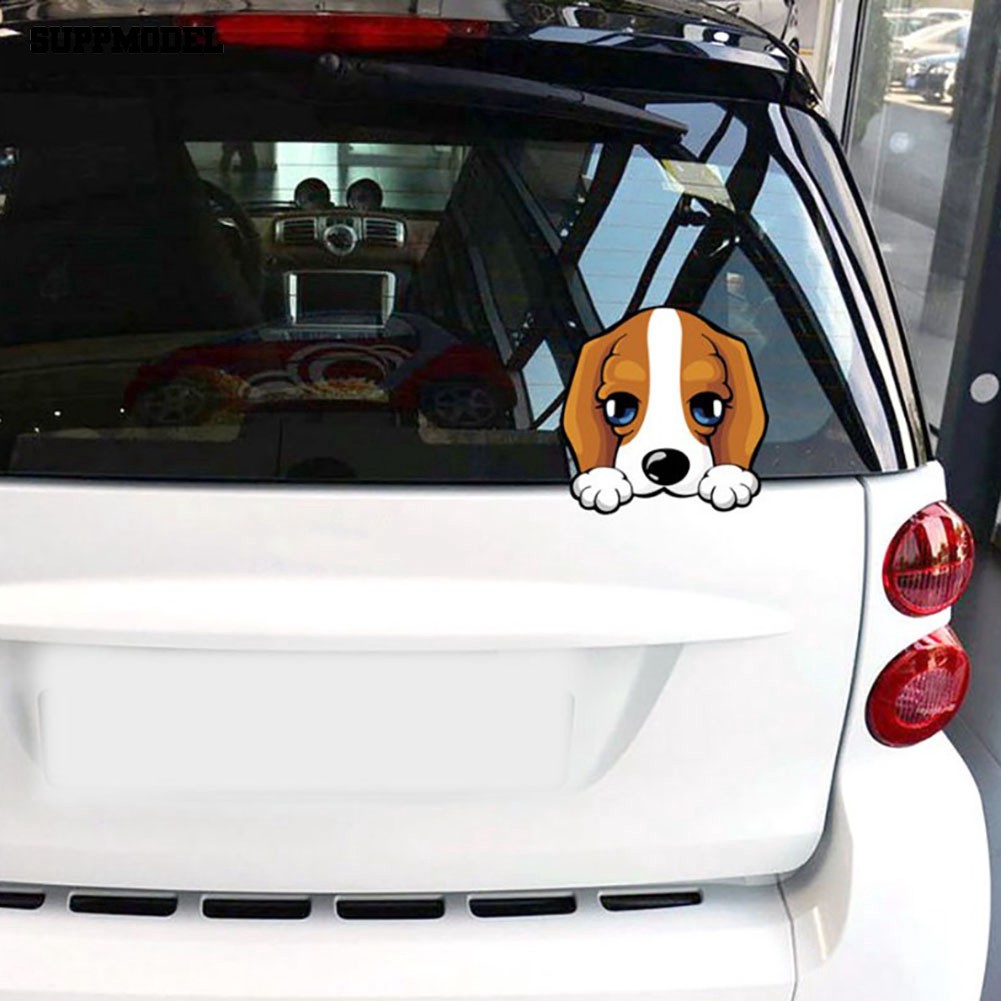 Stiker Reflektif Jendela Belakang Mobil Anjing Mengintip