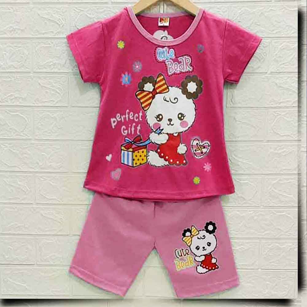 MKids88 - Baju Setelan HP KAOS Anak Perempuan Cute Bear