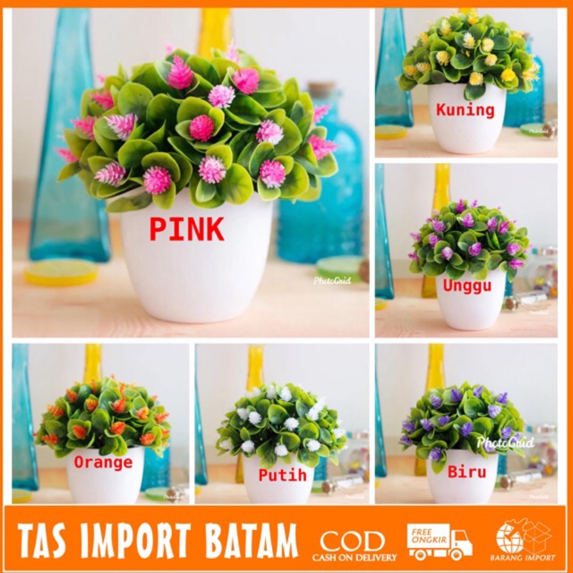 TIB / COD-P2039. Bunga Plastik/Bunga tanaman dekorasi