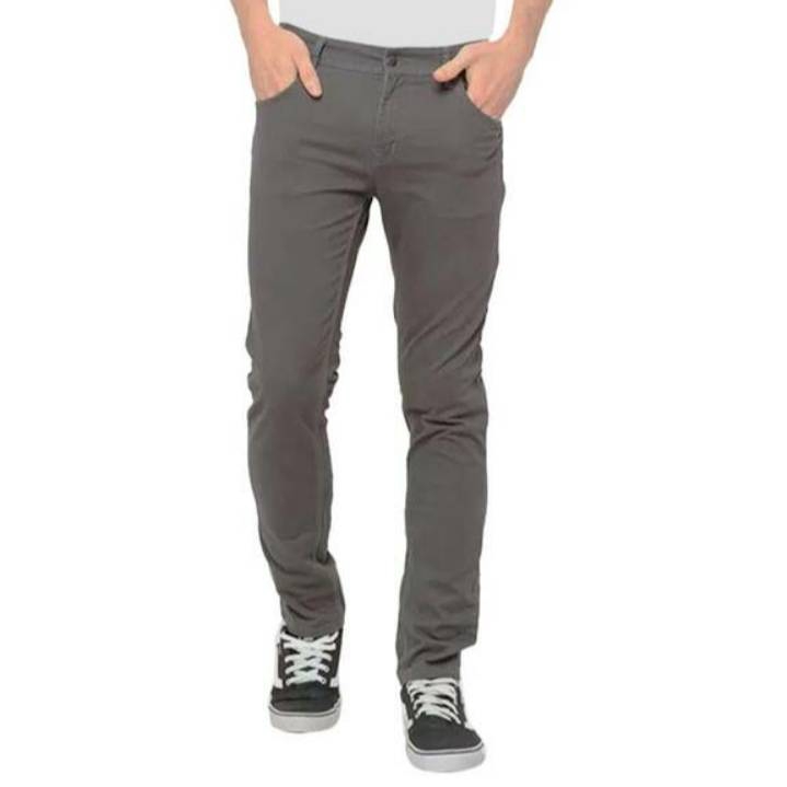 CelanaPanjang Skinny Chino Pria Formal Casual Slimfit Stylish Cream Mocca Hitam Abu-abu Coklat cino