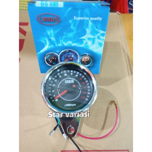 Speedometer jarum Tachometer bulat chrome bohlam kilometer jarum rpm speedometer motor spido