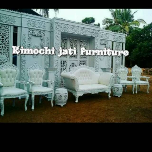 Kursi set pelaminan, gebyok, kursi manten jati mebel jepara