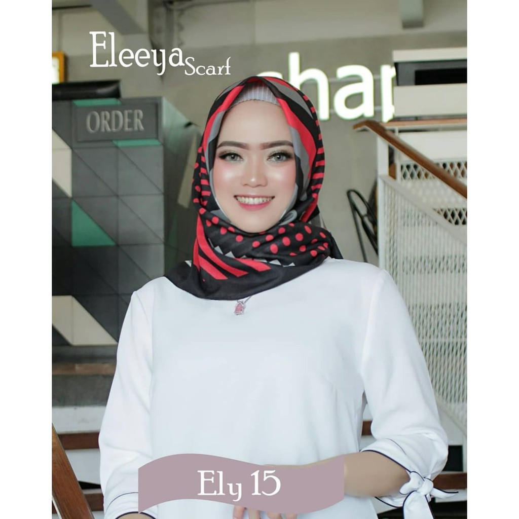 HIJAB SEGIEMPAT MOTIF ELY 15 II Eleeyascarf