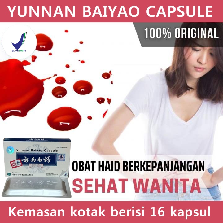 Obat pendarahan haid berkepanjangan yunan paiyao baiyao capsule obat luka dalam akibat benturan cina