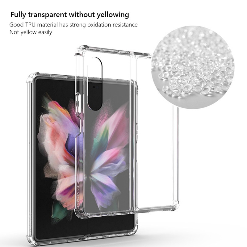 Soft Case TPU Transparan Ultra Tipis Shockproof Anti Jatuh Cover Samsung Galaxy Z Fold 3