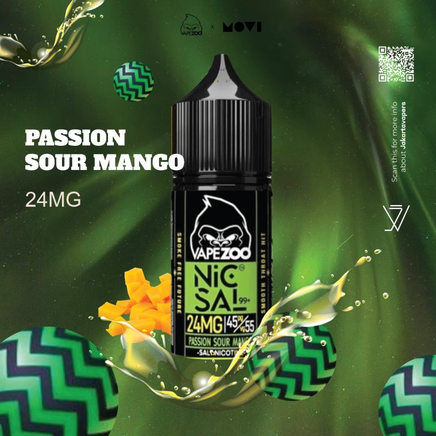 Liquid Vapezoo NicSal99+ Salt Nic 30ML 24Mg x Movi Liquid Berpita Cukai