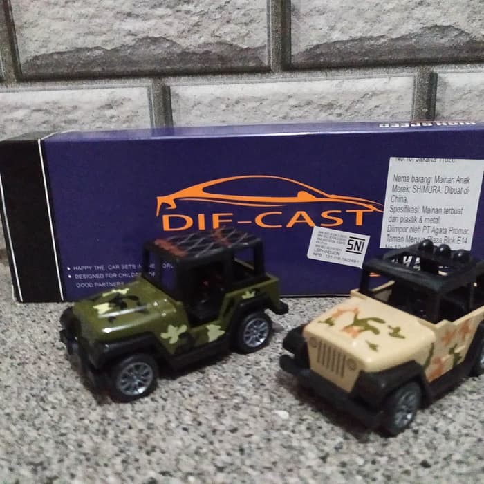 diecast mobil jeep tentara - miniatur jeep tentara