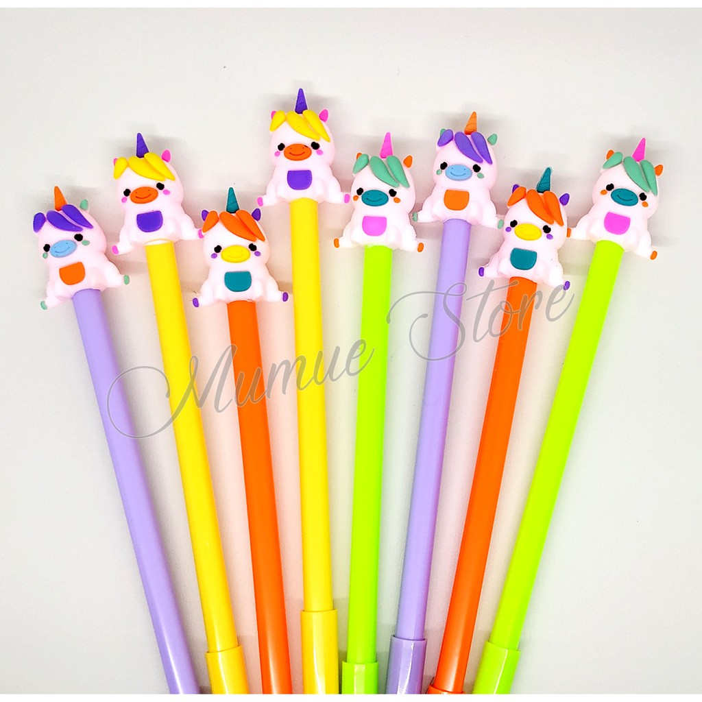 

12pcs pulpen gel PULPEN BERKARAKTER PIG A BOO /gel pen / Ink gel pen