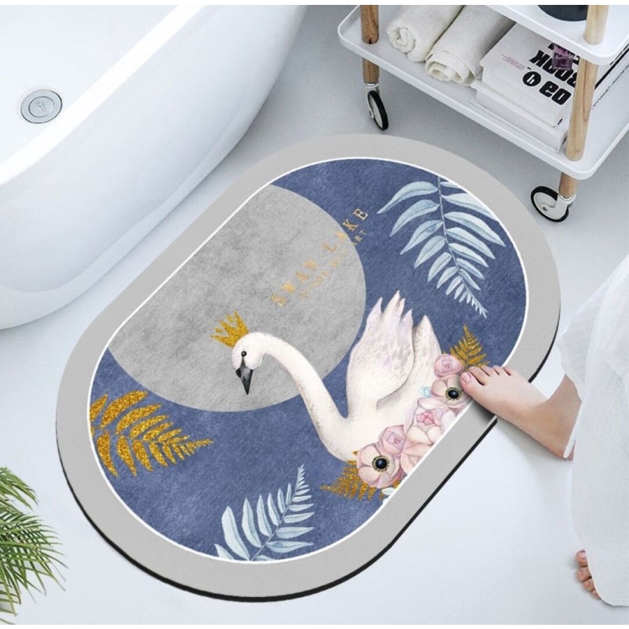 Keset Gulung Youful Keset Lantai Kaki Anti Slip Nyerap Air Kamar Mandi Dapur Toilet Diatomite Keset Kesed Dapur Diatomite Anti Bau Cepat Kering Anti Slip Menyerap Air Untuk Kamar Mandi