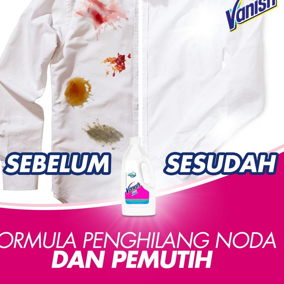 UTS✤ Vanish White Cair - Botol 500 ml  - Penghilang Noda dan Pemutih Pakaian Terkini