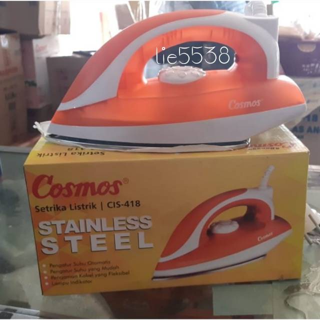 Setrika COSMOS CIS418/ CIS 418 stainless steal dry irom GARANSI RESMI