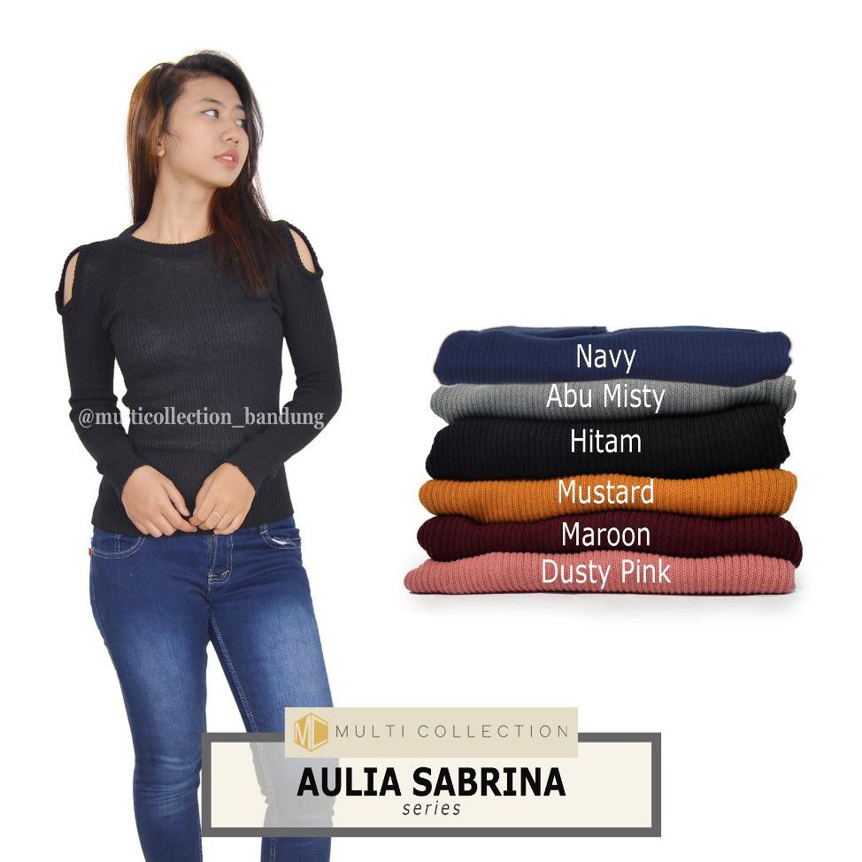 HARGA PROMO AULIA SABRINA - sweater wanita - sweater rajut - fashion wanita - baju rajut
