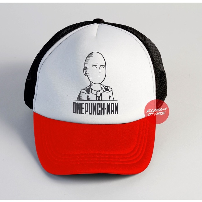 One Punch man / One Piece / Topi Jaring Distro / Topi Premium / Topi Sablon / Topi Anime / Topi Trucker