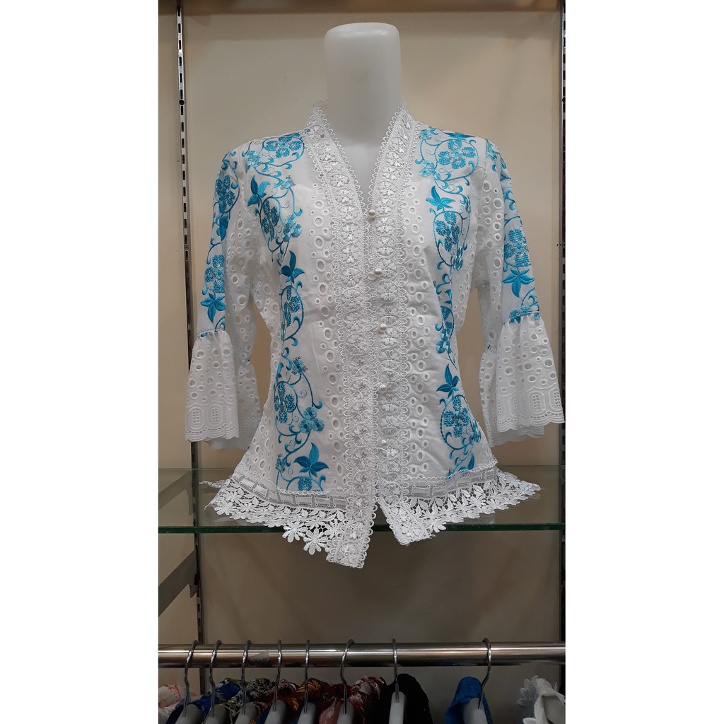 Pink Boutique katun bordir kebaya putih 38