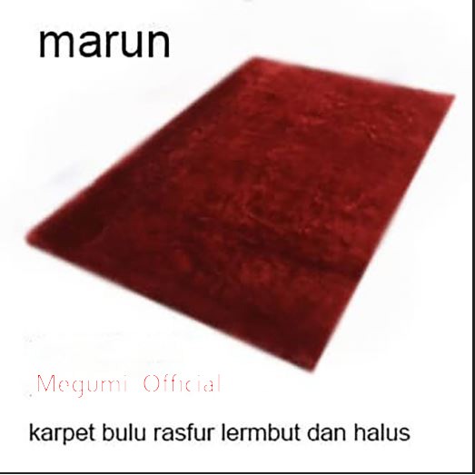 Karpet bulu 100x150x2cm polyfoam-Marun