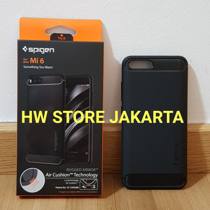ORIGINAL SPIGEN RUGGED ARMOR CASE XIAOMI MI6 / MI 6 - BLACK