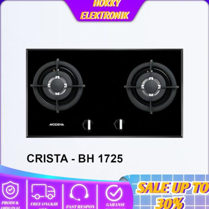 Kompor Gas Tanam 2 Tungku Modena Gas Hob Crista Bh 1725 Triple Burner Ordershayy