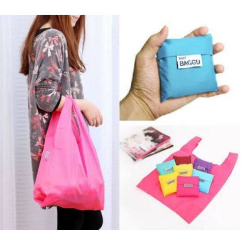 

NEW Kantong Belanja Baggu Bag Shopping Bag Tas Jinjing Lipat Import 6003 - Hijau