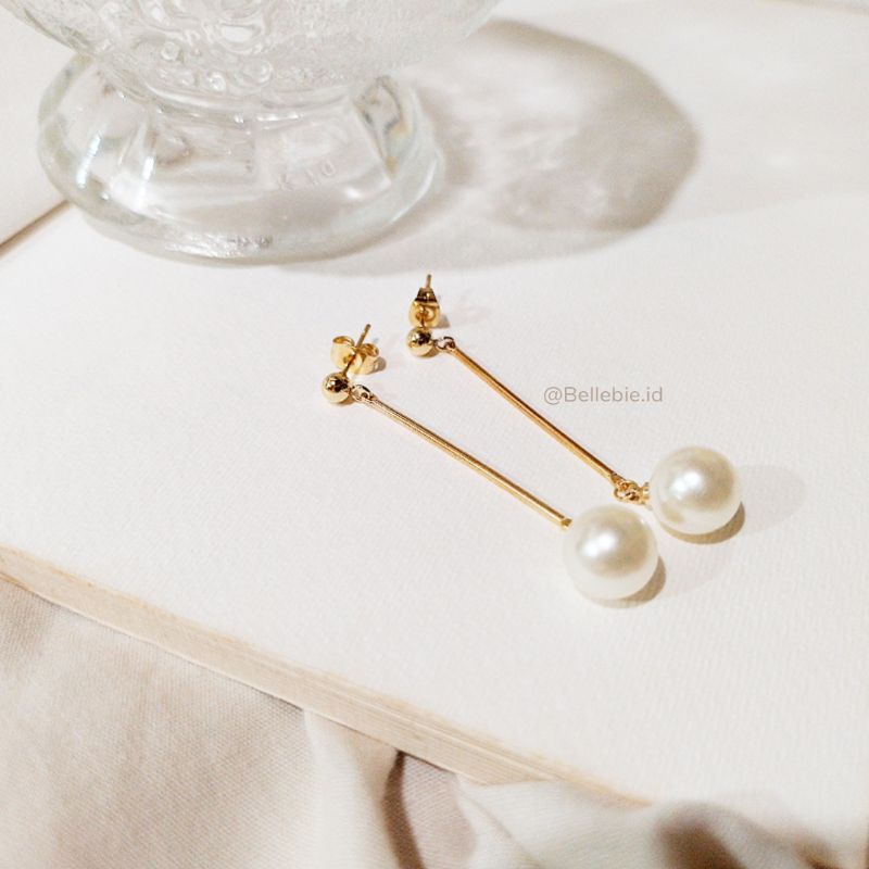 Anting Gantung Mutiara Panjang Korea Wanita