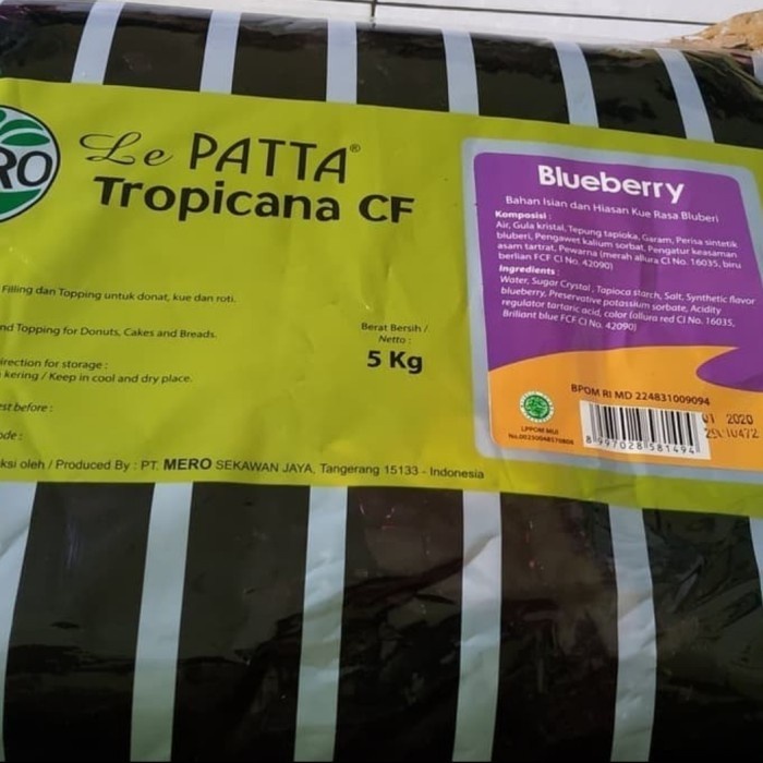 

selai blueberry lepatta tropicana 1 karton ( 2x5 kg )