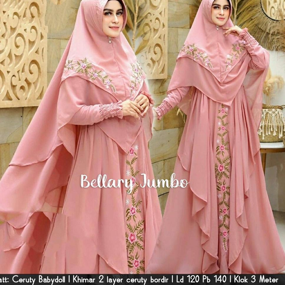 Bagus Banget.. BELLARY SYARII JUMBO LD 120cm BY MMC/GAMIS JUMBO/BAJU MUSLIM JUMBO/BUSANA MUSLIM JUMB