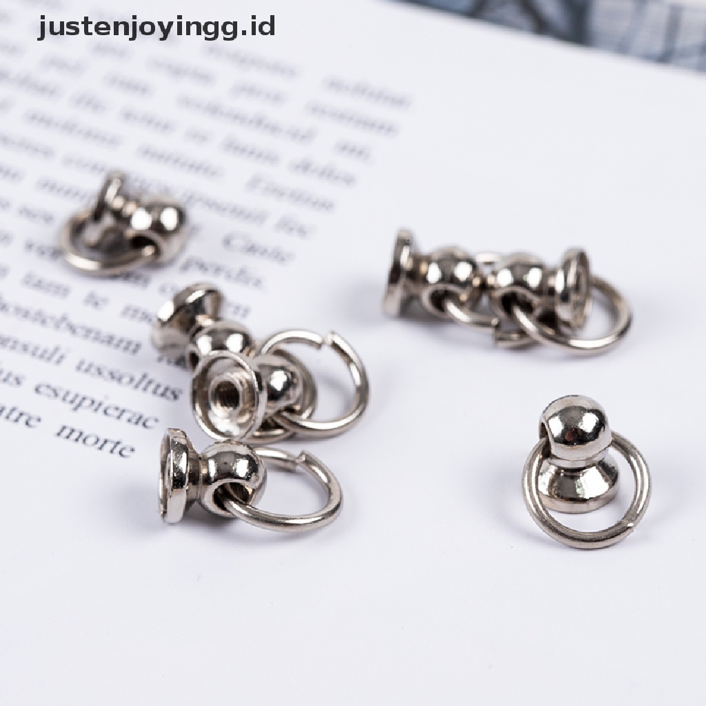 10pcs Kancing Rivet Bentuk O Bahan Metal Ukuran 8mm Untuk Tas / Handphone