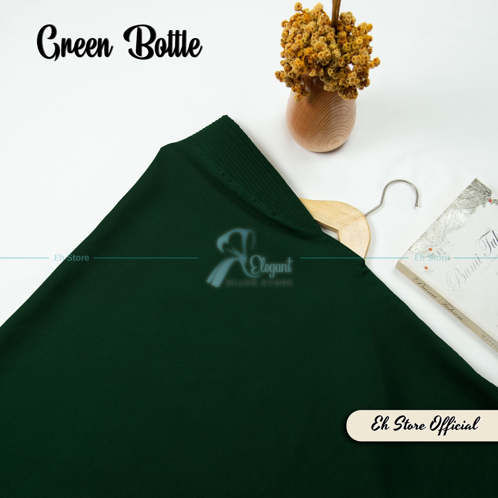 Kerudung instan / Jilbab bergo maryam SIMPLE PAD MEDIUM M murah (TANPA TALI)-Green Bottle
