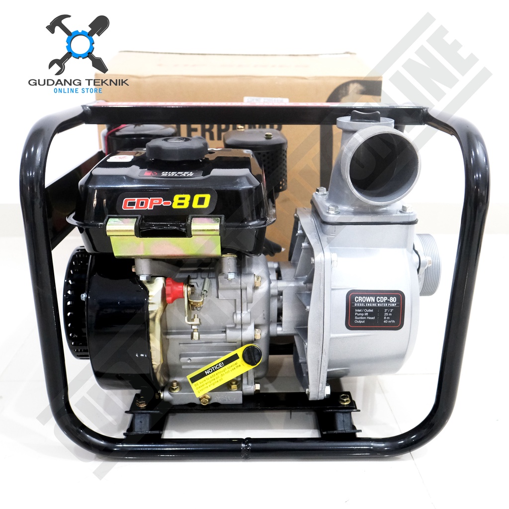 Water Pump 3&quot; CROWN CDP80 SOLAR DIESEL / Mesin Waterpump Alkon Pompa Air Irigasi Sawah 3 Inch CDP 80 CROWN CDP-80