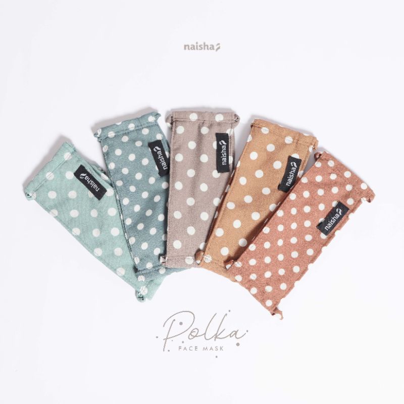 polka mask Naisha Official | masker polkadot | masker karet | masker kain hijab | masker hijab | masker premium | masker halus | masker terbaru | masker terlaris masker bermerk masker cantik