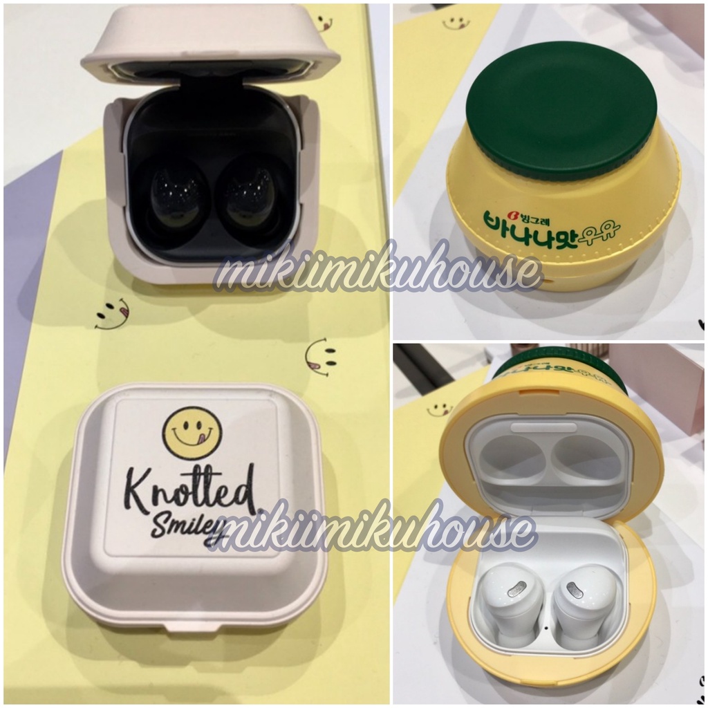 KOREA BINGGRAE & Cafe Knotted Galaxy Buds 2 LIVE PRO Case SAMSUNG OFFICIAL CASING PROTECTOR GUARD
