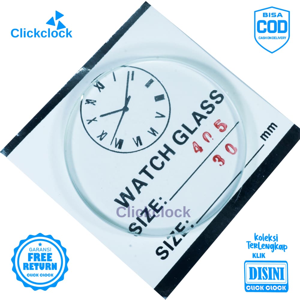 Kaca Jam Kaca Bahan Watch Glass PNC-405 Bagus 4,05 cm