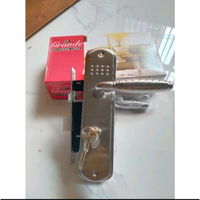Handle kunci / Kunci pintu top grandee / set anak kunci Grandee warna silver dan gold