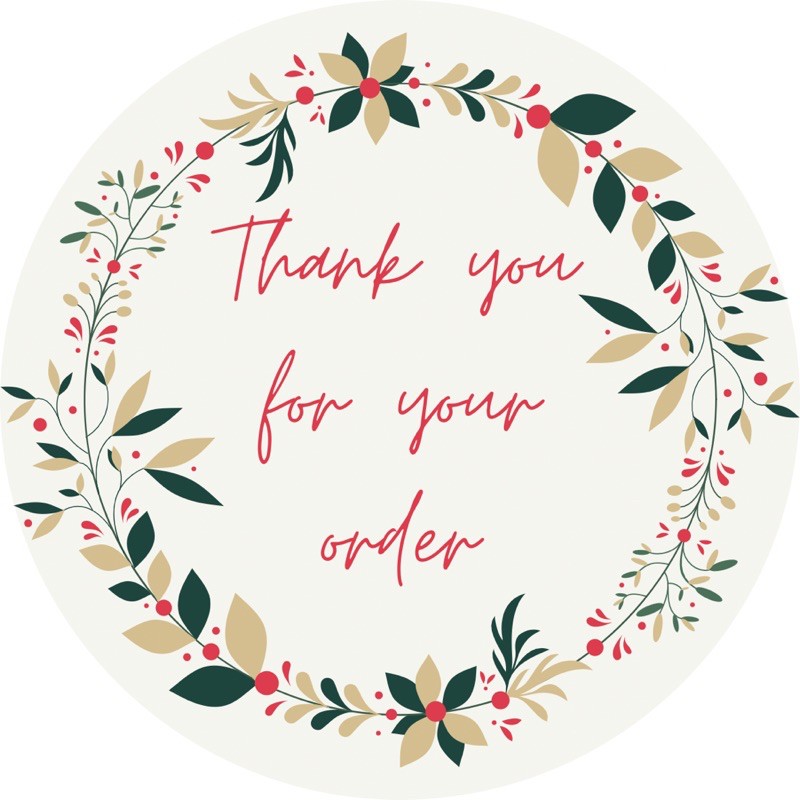 

[ 1 Pcs ] STIKER THANK YOU FOR YOUR ORDER//STIKER TANPA MINIMAL PEMBELIAN//STIKER DIAMETER 3cm