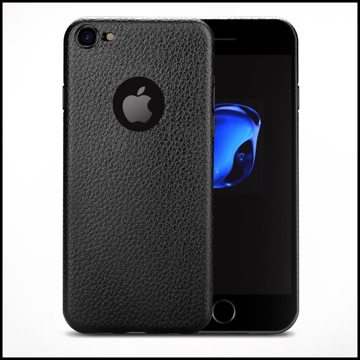 Luxury Lychee Soft Thin Tpu Case Casing Polos Iphone 6 6S 7 8 X Plus - 6 Atau 6S, Biru Exclusive