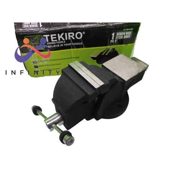 Klem TEKIRO 3" Inch Bais Catok Meja Ragum Clamp Vise Bench Table Vice INF