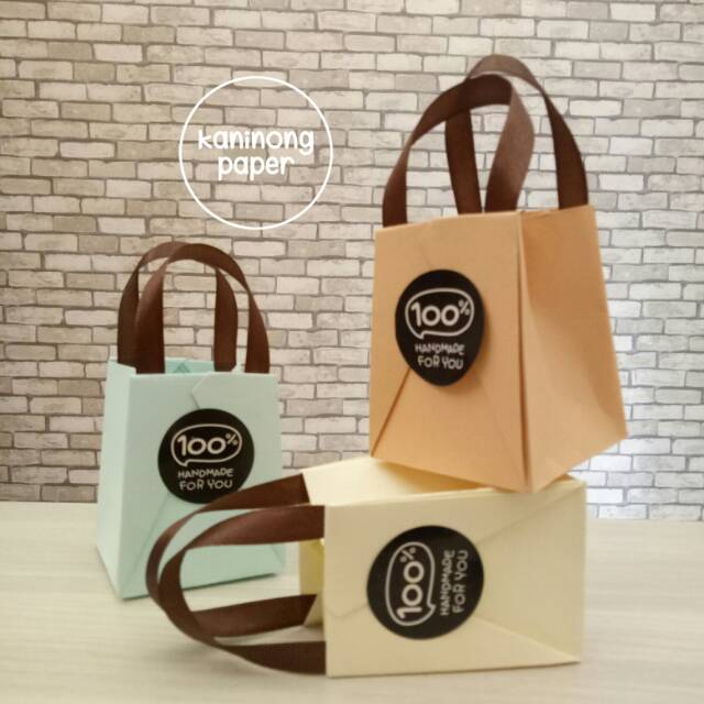 

[ 10 Pcs ] Mini Origami Paper bag Kecil Size S