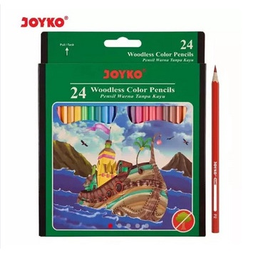 JOYKO Pensil Warna 12 Warna Pendek/12 Warna Panjang/24 Warna Panjang