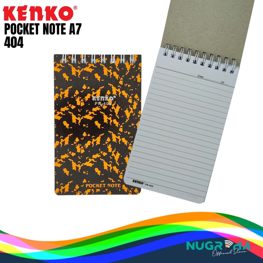 

SPIRAL BOOK / BUKU CATATAN / POCKET NOTE A7 KENKO 404