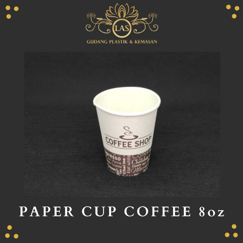 Paper Cup Coffee / Cup Kopi 8 oz / Gelas Kopi Kertas